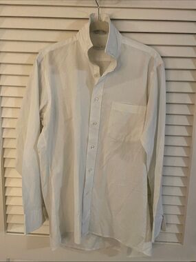 Dior Men's White Long-Sleeve Dress Shirt